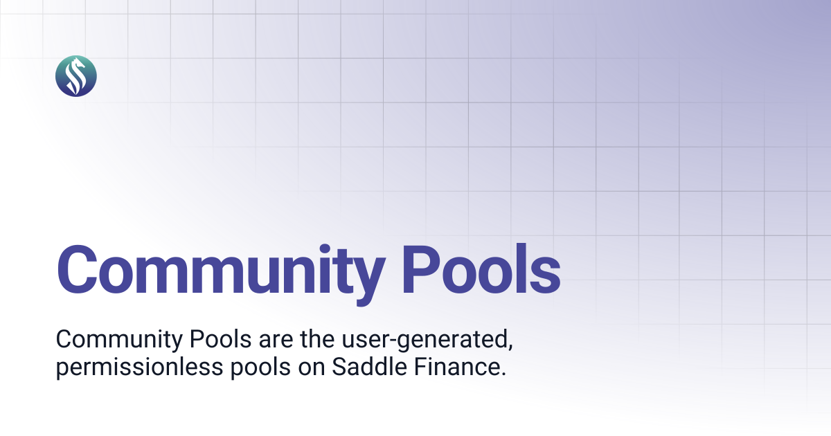 Community Pools | saddle.finance